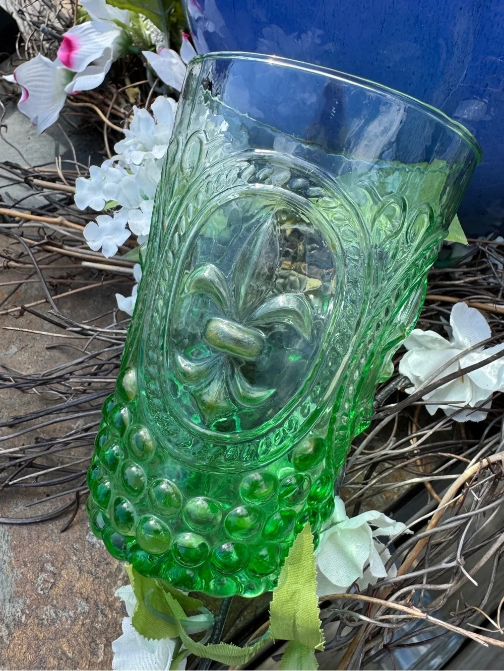 Anthropologie Fleur-de-Lis Tumbler